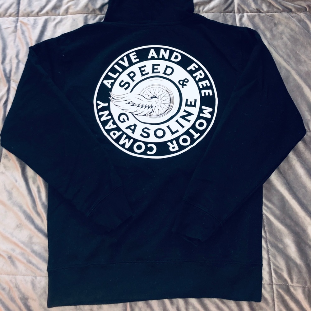 Alive And Free Co Speed & Gasoline Hoodie Sz M